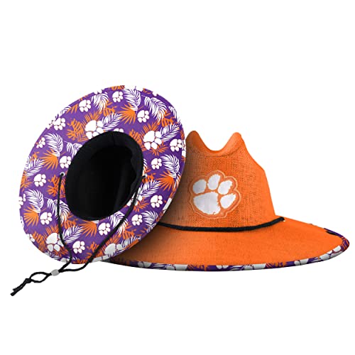 Image of FOCO Clemson Tigers NCAA Team Color Straw Hat