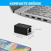 AXFEE RJ45 Kupplung Cat7, 10 Stück CAT6 Kupplung Verbinder, Lan Kupplung – Ansicht 2