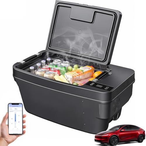 Car Refrigerator for Tesla Model Y,12V Car Fridge for Tesla Model Y Trunk