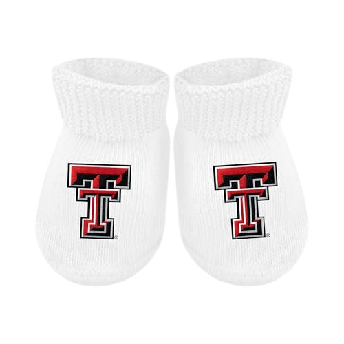 Baby Bootie Sock - Texas Tech Red Raiders - White - Newborn - 6 Mos