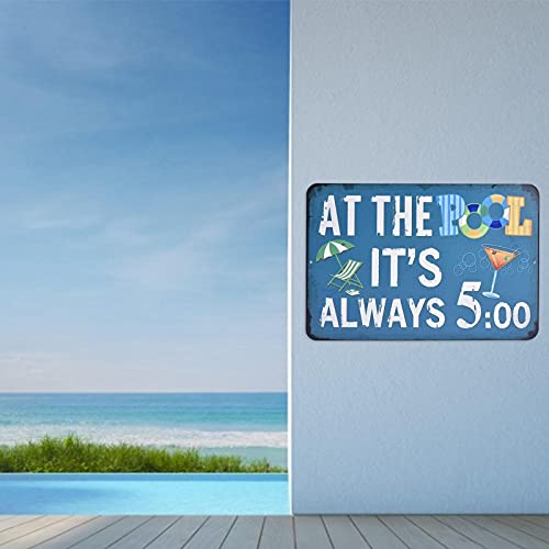 WOTEG Pool Regels tekens, indoor/outdoor zwembaddecoraties, 30 x 20 cm aluminium metalen waarschuwingsbord at The Pool… - Image 6