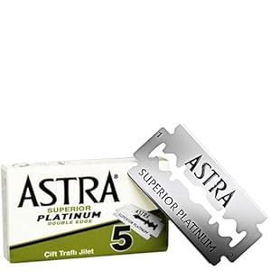 10 Astra Superior Platinum Double Edge Razor Blades For Professional Barbers And Traditional Shaving Enthusiasts