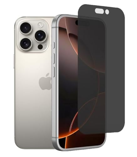 Image of FabeKee Privacy Screen Protector for iphone 15 pro 9H Tempered Glass, Anti-Spy Protection, Scratch-Resistant, HD Clarity (1 Pack)