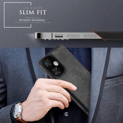 Image of KARWAN️ Genuine Leather Finish OneplusNord CE3 Lite Back Cover Case |Shockproof Design |Raised Edges for Camera & Screen Protection |Super Soft - Touch |Leather Case for OneplusNord CE3 Lite - Black