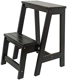 Solid Wood Folding Step Ladder Stool - Multifunctional Chair for Changing Shoes, Ideal for Home Use