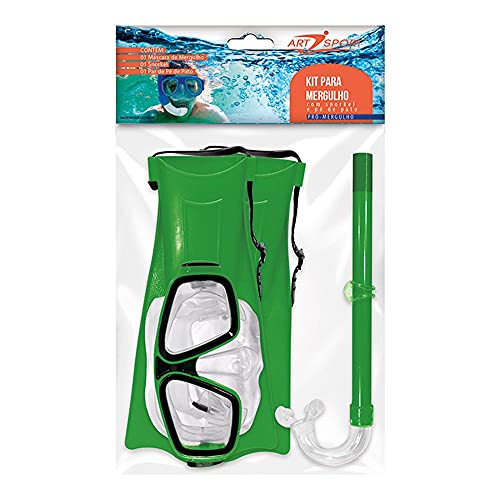 Kit Mergulho Art Sport Juv. C/Snorkel E Pé De Pato