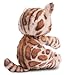 Imagen de peluche Gato bengalí 12cm durmiendo en canasto Verde Claro