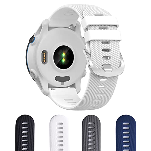 Aoouik GARMIN�p �K�[�~�� Forerunner 255 �x���g �o���h 22mm �V���R�����S�F (�z���C�g)