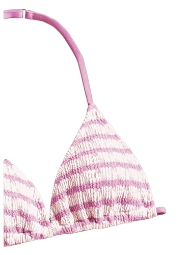 Image of RoseSeek Girl's Tie Dye Smocked 2 Piece Swimwear Sets Backless Halter Bikini Cute Brief Bathing Suit