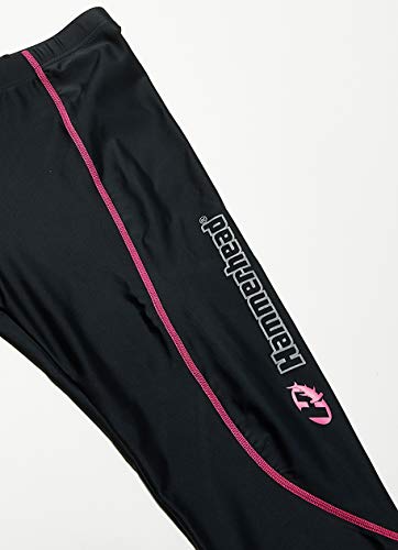 Hammerhead Calça Capri Para Corrida Unissex, M, Preto/Rosa