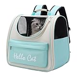 AMOREJA Mochila de Transporte para Pets Dobrável Acolchoada e Ventilada Perfeita para Passeios com Conforto e Segurança (Verde)