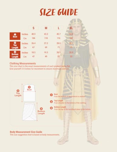 Spooktacular Creations Costume de roi pharaon pour homme adulte - Costume de roi égyptien pour Halloween M – vue 7