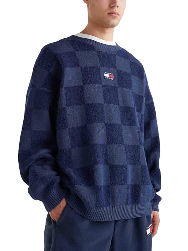 Tommy Jeans Pull Bleu DM0DM15069 - Pull en coton pour homme