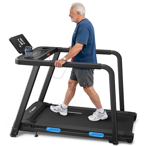 Image of MERACH T12 Foldable Treadmill for Home, 300 LBS Capacity, Wide Running Belt | 15% Auto Incline Treadmill with LED Display, Smart App, 2.5HP Brushless Motor, 0.5-7.5MPH, Compact Design