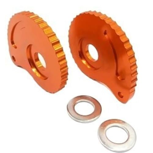 Tendeur de chaîne orange pour Yamaha TRICKER XG250 avec bloc d'essieu arrière et boulon fixe