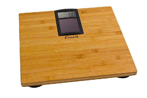 Escali Solar Powered Eco180 Bamboo Bathroom Body Scale, Modern Design, Eco-Friendly, Digital Lcd Display, 440Lb Capacity, Natural Bamboo Finish #TOP6