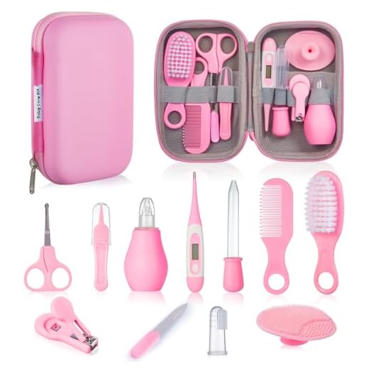 Set Cuidado Bebe Recien Nacido, 12 Kit Cosas para Bebes Recien Nacidos - Neceser Bebe, Set Higiene Bebe, Manicura Corta uñas Bebe, Aseo Baño Accesorios Productos Bebe, Lista Nacimiento Bebe