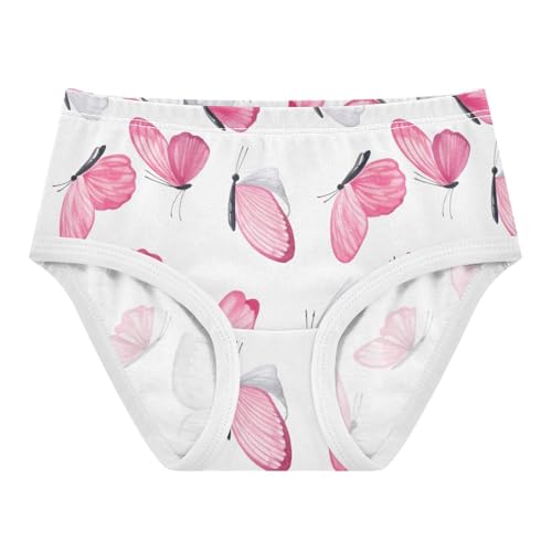 Flower Toddler Underwear Floral 2t Cotton Panties Little Girl Pink Gray Butterflies White Briefs Kids Undies