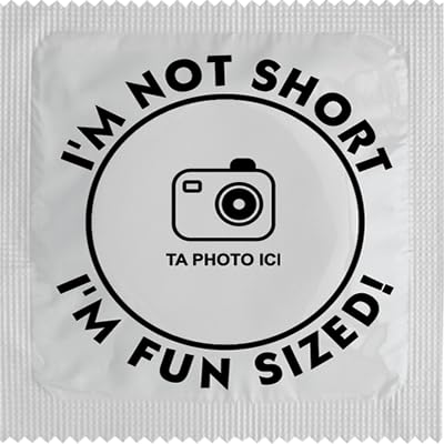 CALLVIN I'm not Short | Condones Personalizables | 5 Condones Pre Personalizados | Divertido y Total | Idea de Regalo Divertido | Látex Fino y Resistente