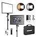 Neewer Tischmontage LED-Videolichtset mit C-Klemmständer und 2,4GHz-Fernbedienung, dimmbarem zweifarbigem 18-Zoll LED-Paneel 3200K ~ 5600K 45W 4800Lux CRI97 + Licht für Fotografie YouTube Spiele