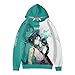 Sweat À Capuche, De Personnage À Game Genshin Impact Sweat-Shirt À Imprimé À Contraste Neutre Haut Streetwear Mode