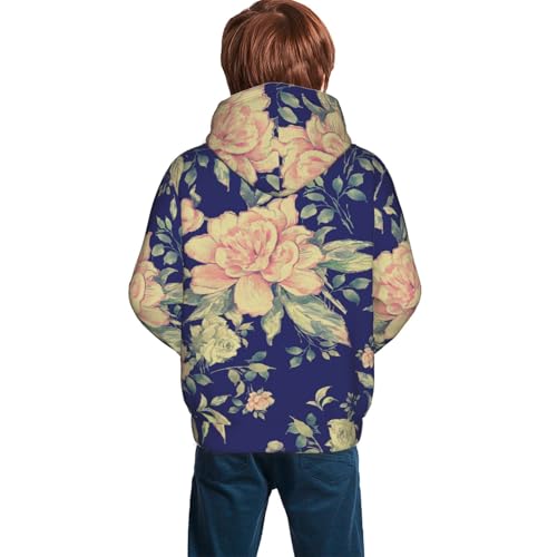 Summer Flowers with Foliage Kid Hoodies Boys Sweatshirts Girls Pullover with Pocket4