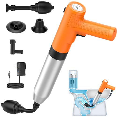 Electric Toilet Plunger with Holder