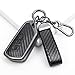 YO&YOYE Carbon Fiber Texture Key Fob Cover Compatible with VW Volkswagen ID3 ID4 MK8 Golf 8 GTI Skoda Octavia 3 Buttons, Zinc Alloy Key Case keychain Shell
