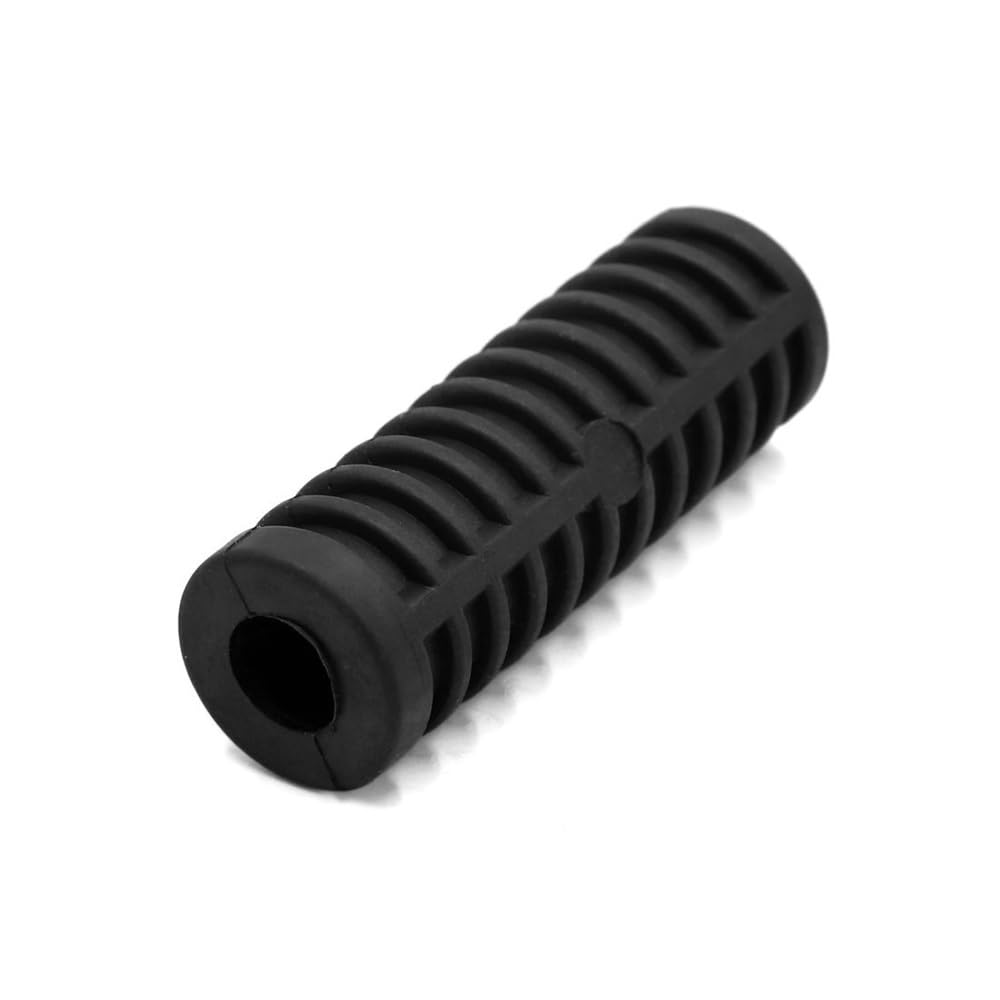 Estriberas Reposapiés Goma Antideslizante De 12 Mm Diámetro Para Motocicleta, Color Negro
