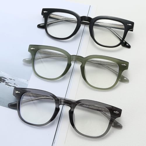 Montures de lunettes carrées unisexes en acier tendance