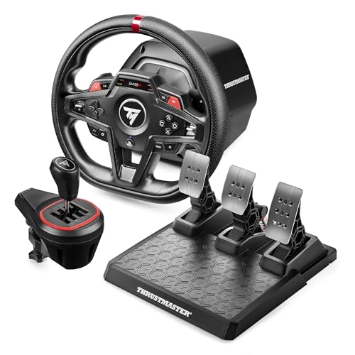 Thrustmaster T248R Shifter Pack, Rennlenkrad mit 3,1 Nm Force Feedback, TH8S-Schaltung und Pedalset, Für PS5, PS4 und PC