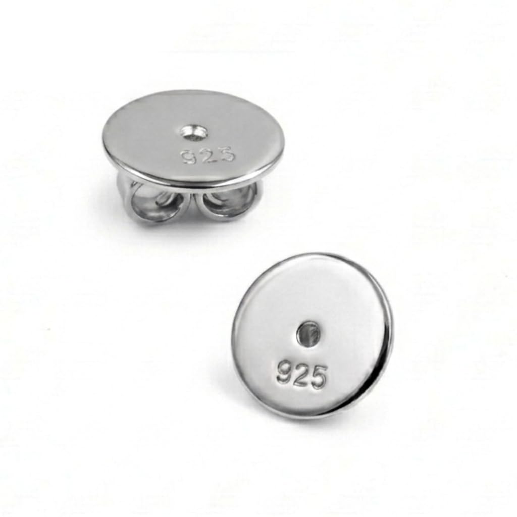 Ohrmutter Silber 925, 8 mm XL, für große Ohrlöcher und schwere Ohrstecker