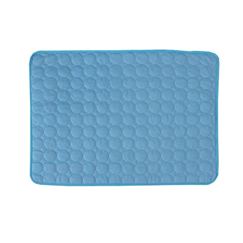 Amosfun Dog Cooling Mat Pet Summer Mat for Dogs and Cats Breathable Foldable Pet Pad for Home Crate Kennel and Car Travel Sky-Blue Xl 39.37 X 28.35 X 0.98 in