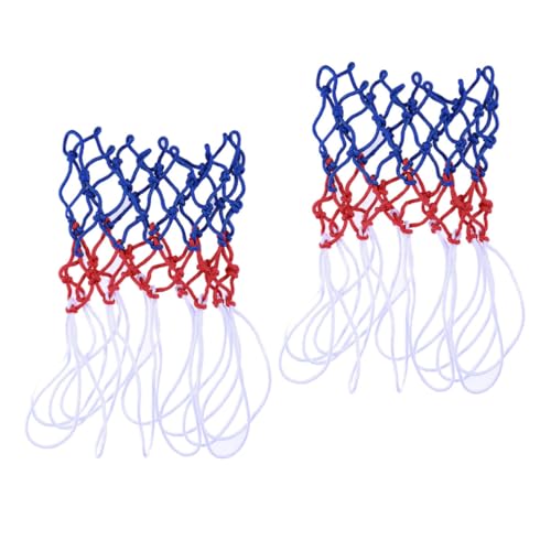 ifundom 2pcs Multicolor Basketball Net All-Weather Design Easy Installation for Standard Rims for Basketball Games