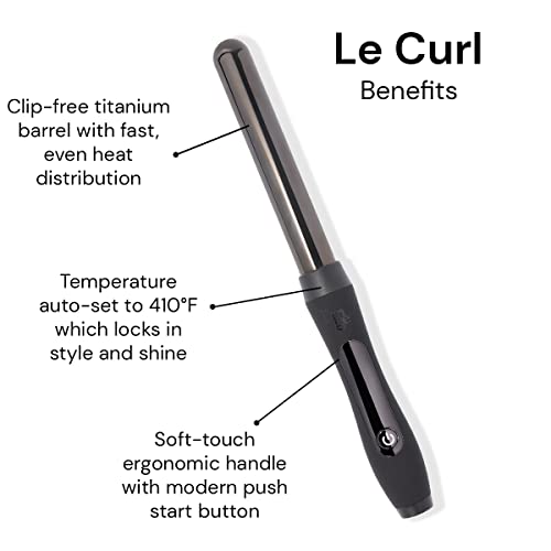 L'ANGE Hair Le Curl 25 MM Titanium Curling Wand | Professional 1 Inch Curling Iron for All Hair Types | Clip Free Hair Curler | Best Curling Wand for Tighter Curls & Beach Waves - image 2