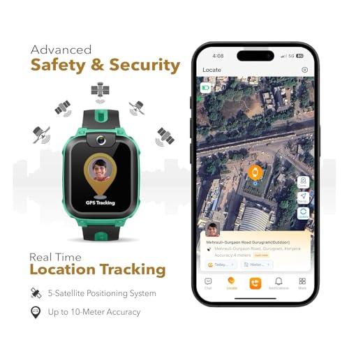 Image of imoo Watch Phone Z1, 4G Smart Watch for Kids with Real-Time HD Video & Phone Call, Smart Watch for Girls with Real-Time GPS Location, Smartwatch for Boys with IPX8 Water Resistance (Green)