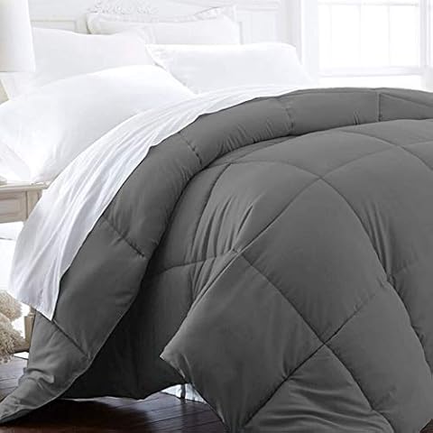 Beckham Luxury Linens King/California King Size Comforter - 1600 Series Down Alternative Home Bedding & Duvet Insert - Slate Gray Cover