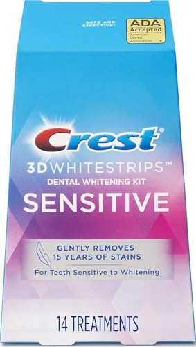 Crest 3D Whitestrips for Sensitive Teeth, Teeth Whitening Strip Kit, 28 Strips (14 Count Pack)