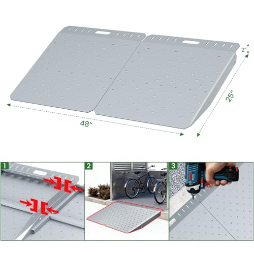 Rampas resistentes para cobertizo 2 piezas 1500 lbs miniatura 2