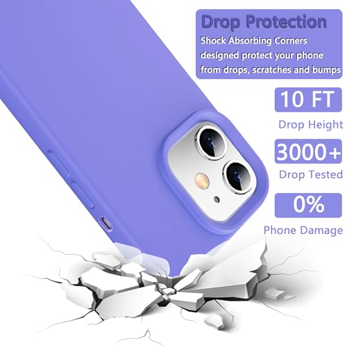 Image of iPhone 11 Case Silicone,Soft Microfiber Lining(Light Purple)