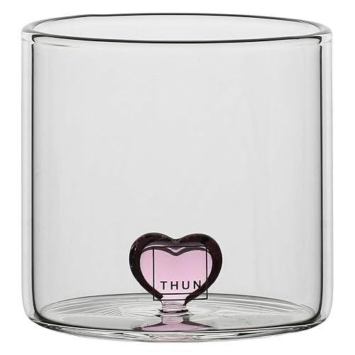 THUN - Set 2 bicchierini con cuore - vetro - Collezione Bomboniera - Ø 6 cm - 6.2 cm h
