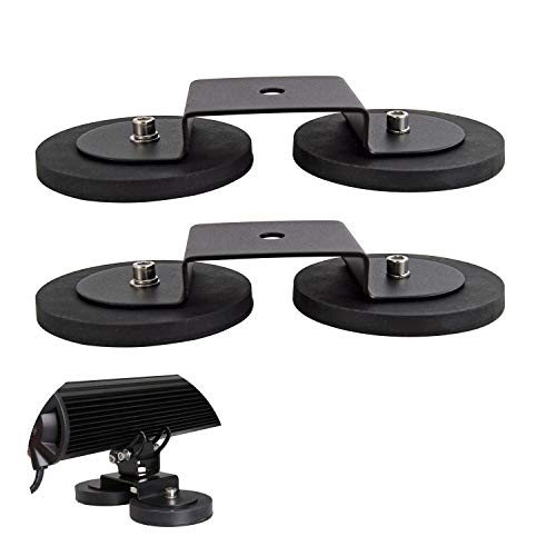 RIGIDON 2 Pcs led arbeitsscheinwerfer, lichtleiste halterung, Universal Magnetische Pkw-Dachhalterung, starke magnetische Arbeitslicht-Halterung für Offroad auto SUV ATV, LKW, KFZ, (Modell C)