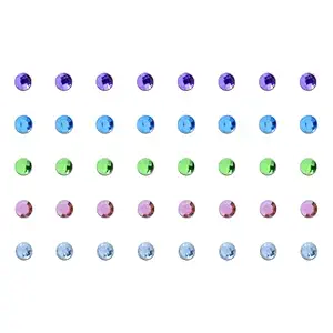 Comet Busters Beautiful Multicolor Stone Bindi (4 mm) (BIN1011)