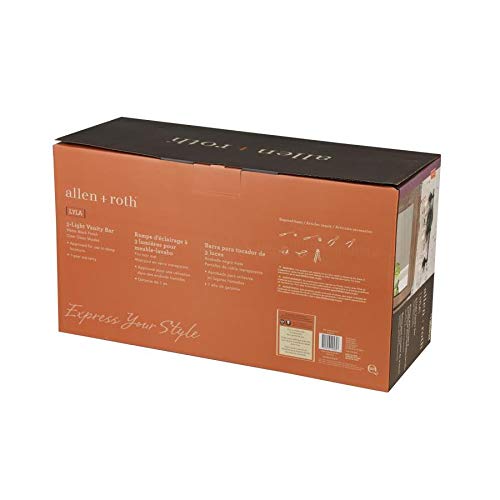 Image of allen + roth Lyla 3-Light Black Mid-Century Vanity Light
