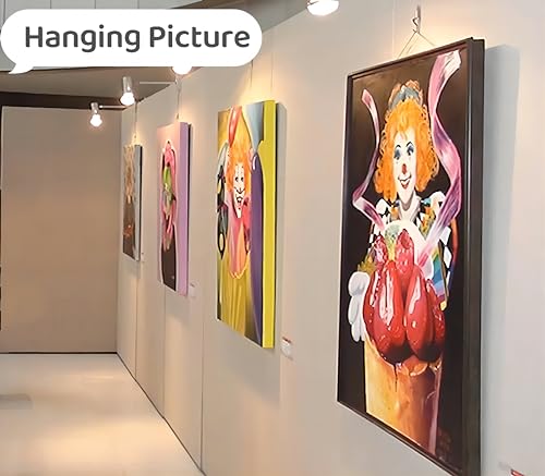 Image of 1Pack Picture Hanging Wire with Adjustable Hooks,2m*2mm Heavy Duty Mirror Hanging Wire for Picture Mirror and Flowerpot Lamp,Hold Up to 66LBs.SATONBEYI