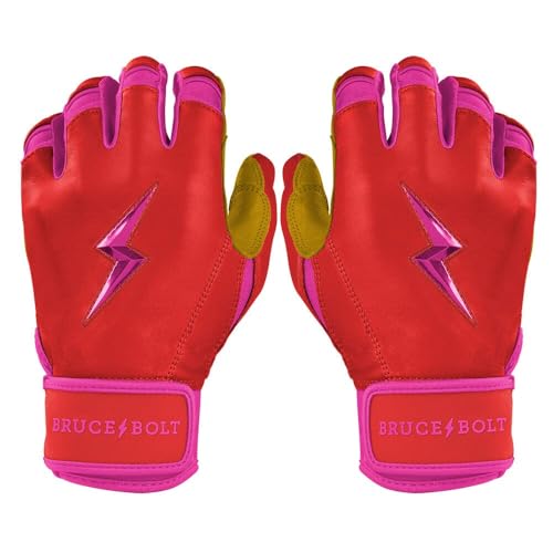 BRUCE BOLT Signature Series Short Cuff Batting Gloves - Harrison Bader Edition - Bader Pink - Small by BRUCE BOLT - Used condition - US$68.07