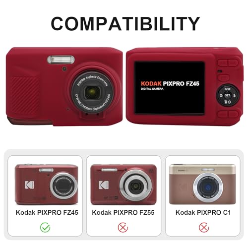 Set de funda rígida y cubierta de silicona para Kodak PIXPRO FZ45 miniatura 3