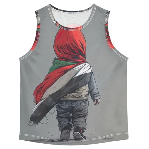 3t Toddler Tank Tops Boys Kids Tshirt Teens Girls Sleeveless Animal Youth Muscle Tees Free Gaza Free Palestine