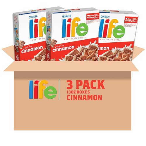 Quaker Life Breakfast Cereal, Cinnamon, 13 Ounce (Pack of 3)