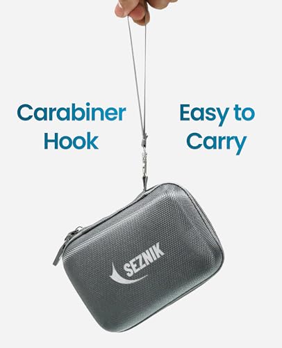 Image of SEZNIK Portable Carrying Case for Label Printer, Compatible for Josh, Tej, DEV Printer Models, Multi Purpose Travel Organizer for Earphones, USB Drives, and Cables Bag (Grey) [ Printer NOT Included ]
